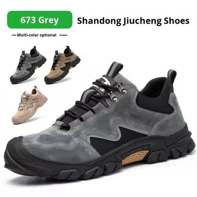 خرید OEM Kevlar Construction Safety Shoes Pigskin Work Shoes Steel Toe Anti Smashing Rubber Sole Safety Shoes online manufacture