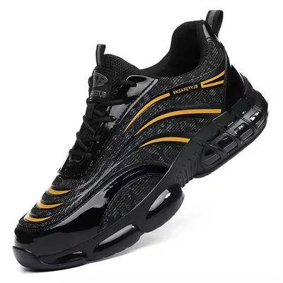 خرید Black Superfine Steel Wire Fabric Work Shoes TPU Safety Shoes Kevlar Anti-stab EVA Sole Work Shoes Comfortable Safety Shoes online manufacture
