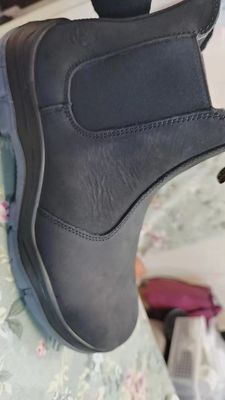 خرید OEM Brown Genuine Leather Safety Boots Plastic Toe Kevlar Chelsea Safety Shoes PU+Rubber Sole Work Shoes Security Work Boots online manufacture